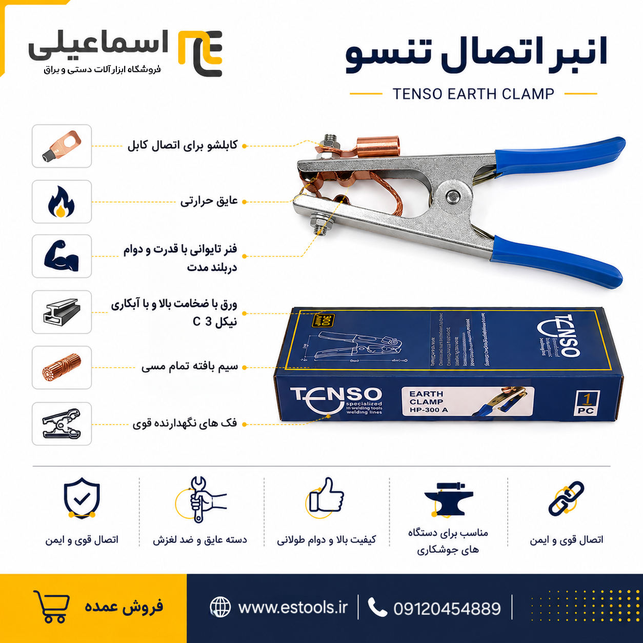 انبر اتصال جوش تنسو – کارتنی